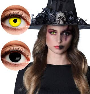 Paar 3-maands duolenzen Crazy witch Multikleur - Print