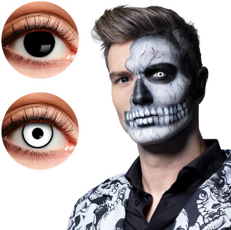 Paar 3-maands duolenzen Skullface Multikleur - Print
