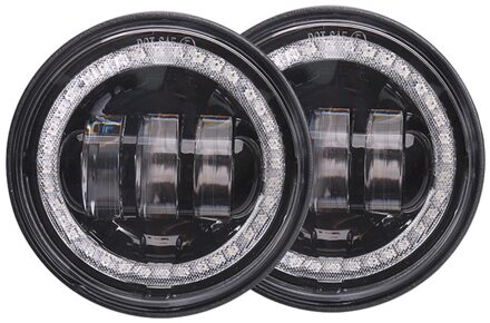 Paar 30 w ronde led waterdichte mistlamp 4.5 inch dag licht hoek ogen 12 v motorcycle head led fog gloeilamp voor harley davidson zwart