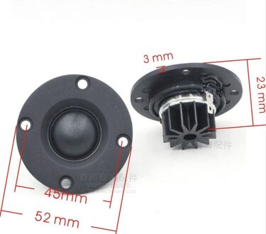 Paar 6 ohm 30W 2 inch ABS Frosted Panel Soft Dome Fiber Membraan Getande Hifi Neodymium Tweeter Speakers hoge pitch luidspreker