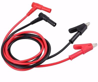 Paar Banana Plug Alligator Clip Test Lead Krokodil Clip Lab Test Kabel Met Banaan Plug Heavy Duty 1M lange Voor Multimeter
