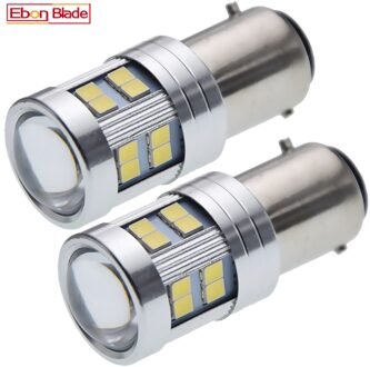 Paar BAX15D Led Lamp 2835 24SMD Wit Licht Voor Moto Motorcycle Bike Scooter Atv Utv Koplamp Auto Auto Tail lamp 6V 12V 10V-30V DC