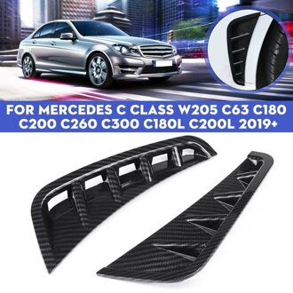 Paar Canard Spoiler Splitter Voorbumper Side Trim Cover Voor Mercedes C Klasse W205 C63 C180 C200 C260 C300 C180L c200L + A CarbonLook