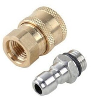 Paar Hogedrukreiniger Quick Release 1/4 Mannelijke/M22 Vrouwelijke Plug Messing Connector Tuin Power Apparatuur Hoge Druk wasmachine Adapter