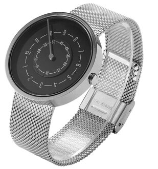 Paar Horloge Mannen Vrouwen Minimalistische Draaitafel Nummers Wijzerplaat Horloge Casual Lederen Staal Sport Mannelijke Klok voor Liefhebbers casual couple watch