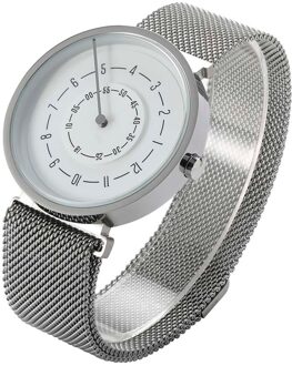 Paar Horloge Mannen Vrouwen Minimalistische Draaitafel Nummers Wijzerplaat Horloge Casual Lederen Staal Sport Mannelijke Klok voor Liefhebbers couple watch