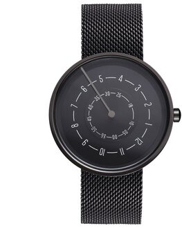 Paar Horloge Mannen Vrouwen Minimalistische Draaitafel Nummers Wijzerplaat Horloge Casual Lederen Staal Sport Mannelijke Klok voor Liefhebbers minimalist watch