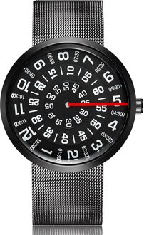 Paar Horloge Mannen Vrouwen Minimalistische Draaitafel Nummers Wijzerplaat Horloge Casual Lederen Staal Sport Mannelijke Klok voor Liefhebbers unique watch