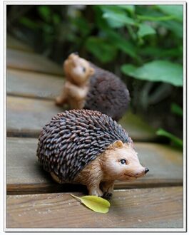 Paar Leuke Hars Kleine Egel Tuin Boerderij Indoor Ornamenten Deco Grote