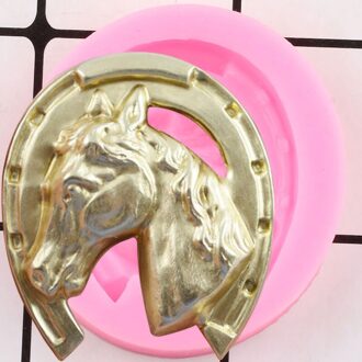 Paard Hoofd Silicone Mold Paard Schoenen Cupcake Topper Fondant Cake Decorating Gereedschap Cookie Snoep Klei Chocolade Gumpaste Mallen