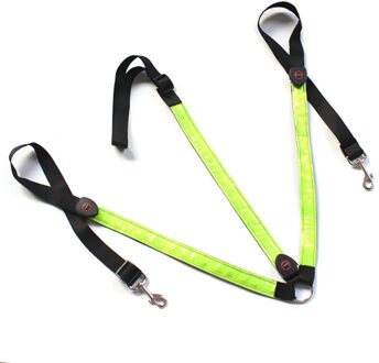 Paard Singels Harnas Kraag Borstplaat Verstelbare Night Zichtbare Led Light Borst Riem Veilig Rijden Apparatuur H053 groen