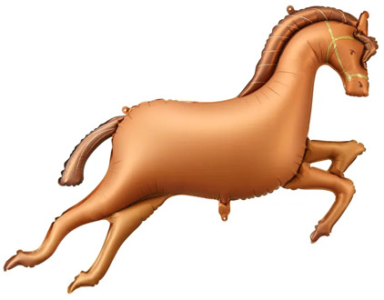 Paarden Folieballon Bruin 120x80cm Bruin - Kastanje
