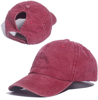 Paardenstaart Baseball Cap Vrouwen Mesh Baseball Hoeden Zomer Strand Cap Effen Kleur Snapback Meisje Zon Hoeden Met Gat Outdoor Sport cap