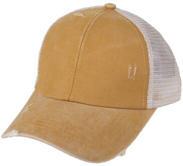 Paardenstaart Baseball Cap Vrouwen Patchwork Verontruste Gewassen Katoen Caps Casual Zomer Snapback Hoed Rand Vader Hoeden YE