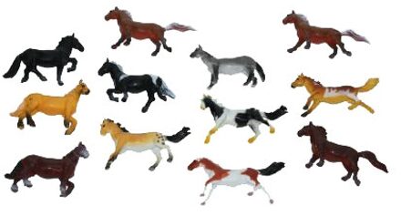 Paardjes gemaakt van plastic 6 cm