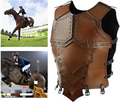Paardrijden Vest, Paardensport Body Protector Vest | Paardrijden Training Vest Lichaam Veiligheid Vest Voor Unisex Volwassenen, M bruin