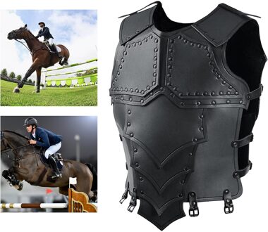 Paardrijden Vest, Paardensport Body Protector Vest | Paardrijden Training Vest Lichaam Veiligheid Vest Voor Unisex Volwassenen, M zwart