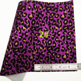 Paars Luipaard Gedrukt Glitter Leer, metallic Synthetisch Leer Faux Stof Voor Boog A4 21X29Cm Twinkling Ming KM176
