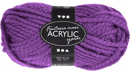 Paars maxi acryl garen - 35 meter
