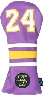 Paars Nummer 24 Geit Golf Headcover Golf 460CC Driver Club Hout Cover Protector