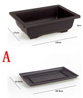 Paars Zand Bloempot + Lade Vierkante Kwekerij Planter Bonsai Pot Plant Groeit 1