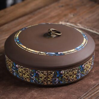 Paars Zand Keramische Thee Cake Blikken Container Voor Keuken Organisatoren Huishoudelijke Koffie Suiker Opbergdoos Thee Potten 1 stuk tuteng