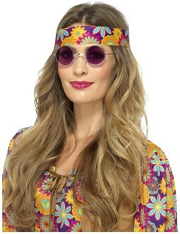 Paarse Hippie bril Paars - Lila