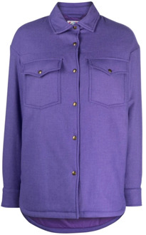 Paarse jas met strass-steentjes MC2 Saint Barth , Purple , Dames - L