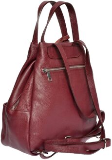 Paarse Leren Handtas - maat Violet