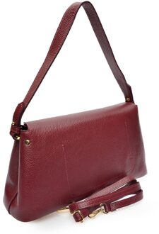 Paarse Leren Tas - maat Violet