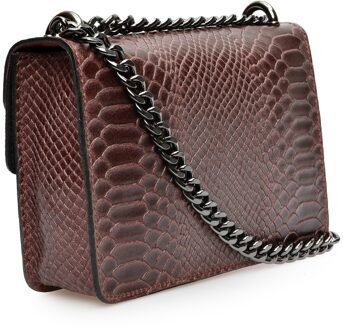 Paarse Leren Tas Violet - One Size