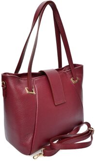 Paarse Leren Tas Violet