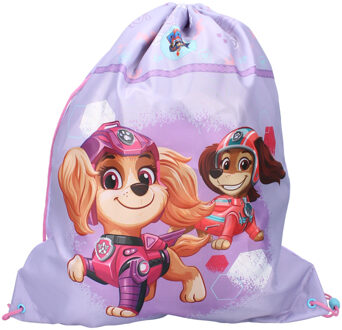 Paarse Paw Patrol sport gymtas / rugzak 44 x 37 cm voor kinderen - Gymtasje - zwemtasje Multikleur