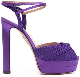 Paarse Sandalen met Draai Detail Aquazzura , Purple , Dames - 36 Eu,39 Eu,37 1/2 Eu,40 EU
