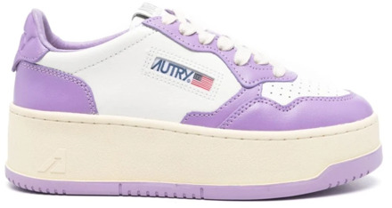 Paarse Sneakers met Lila Accenten Autry , Purple , Dames - 41 Eu,40 Eu,39 Eu,36 Eu,38 Eu,35 EU