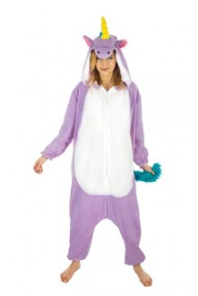 Paarse Unicorn Onesie 164cm Paars - Lila