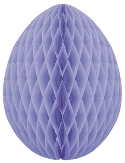 Paas decoratie ei van papier - lila paars - 10 cm - brandvertragend crepepapier - Pasen