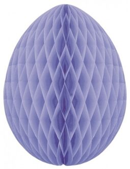 Paas decoratie ei van papier - lila paars - 30 cm - brandvertragend crepepapier - Pasen