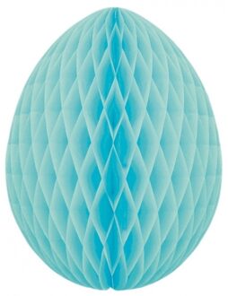 Paas decoratie ei van papier - mintgroen - 10 cm - brandvertragend crepepapier - Pasen