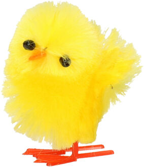 Paas kuikens -20x - geel - pluche - 2.5 cm - Paaskuikentjes Pasen decoratie - Feestdecoratievoorwerp