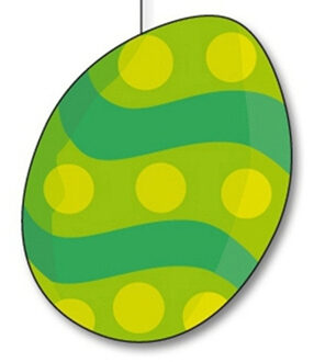 Paaseieren decoratie - groen mix - 20 cm - Paasversiering / Paasdecoratie - karton