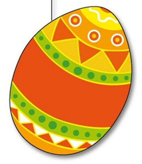 Paaseieren decoratie - oranje mix - 20 cm - Paasversiering / Paasdecoratie - karton