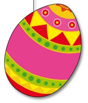 Paaseieren decoratie - roze mix - 20 cm - Paasversiering / Paasdecoratie - karton