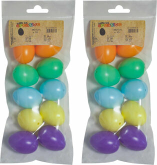 Paaseieren DIY - 20x stuks - 5 cm - multicolor - decoratie - pasen