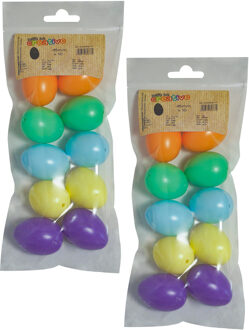 Paaseieren DIY - 20x stuks - 5 cm - multicolor - decoratie - pasen