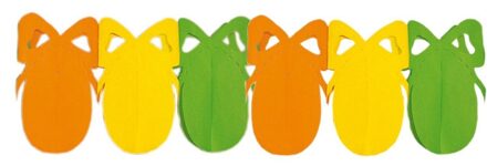 Paaseieren Pasen versiering papieren slinger - 3 meter - kleuren mix