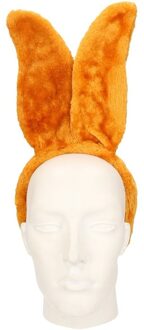 Paashaas/bunny oren diadeem - lichtbruin - pluche verkleed konijn/haas oren
