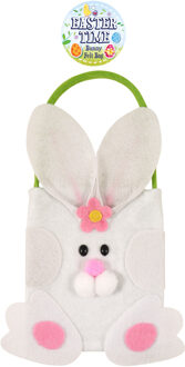 Paashaas eierenmandje/tasje - vilt - 17 x 23 cm - Pasen - Paas artikelen - Eieren zoeken - mandje