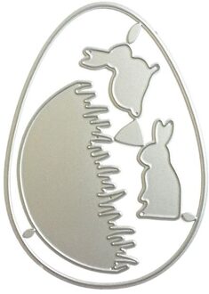 Paashaas Metalen Stansmessen Stencil Scrapbooking Diy Album Stempel Papieren Kaart W0YF