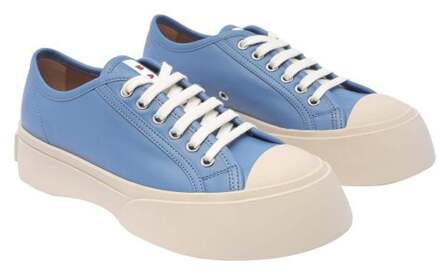 Pablo Leren Sneakers Blauw